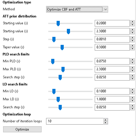 Setting optimization options